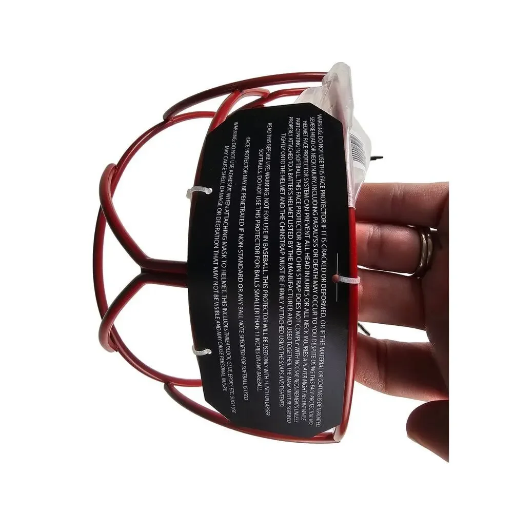 NEW Boombah baseball softball replacement mask cage face plate red 7.5